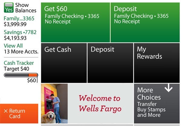 Get your Wells Fargo rewards at the ATM