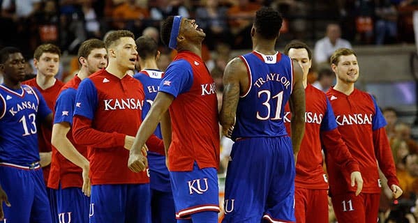 The Kansas University Jayhawks are the top-ranked men's college basketball team heading toward March Madness, a big event for real fans and fantasy sports players alike. Chris Covatta/Getty Images