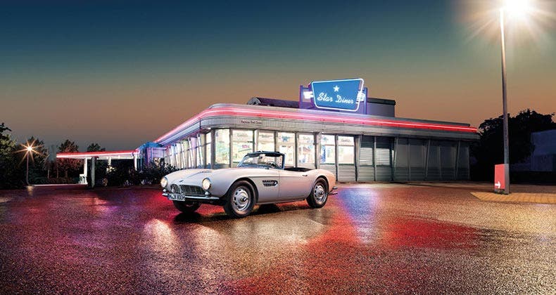 Elvis bought this BMW 507 in Frankfurt, Germany, in 1958 while he was in the U.S. Army. Courtesy BMW