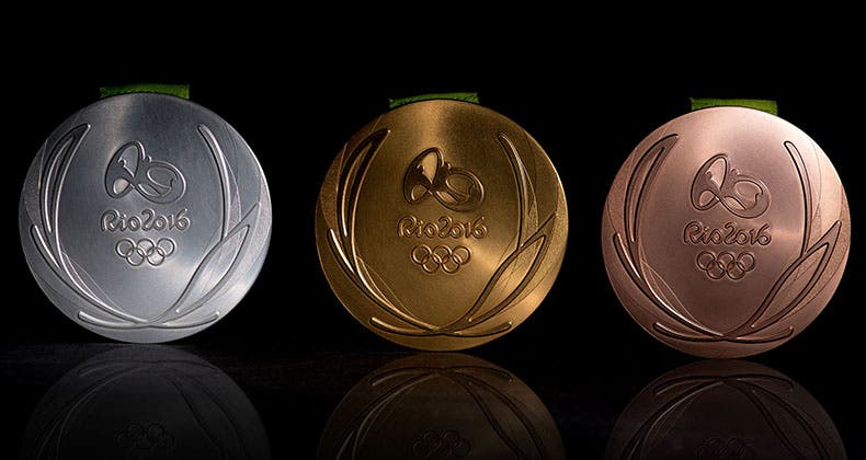 The Olympics medals come with cash prizes, and some members of Congress don't want U.S. Olympics winners to owe tax on them. Olympics/Getty Images