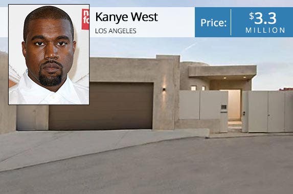 Kanye West's LA home Kanye West | Pierre Suu/Getty Images; House: Realtor.com