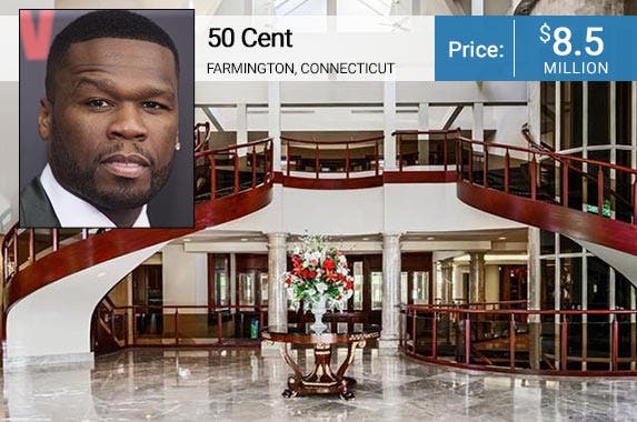50 Cent: © ANDREW KELLY/Reuters/Corbis; House: Realtor.com