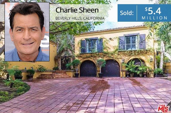 Charlie Sheen sells his LA home Charlie Sheen | Noel Vasquez/Getty Images; House: Redfin