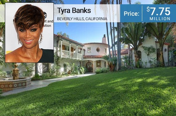 Tyra Banks' fierce Beverly Hills mansion is for sale Tyra Banks © Byron Purvis/AdMedia/Corbis; House: Realtor.com