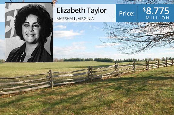Elizabeth Taylor: © Bettman/CORBIS; House: Realtor.com