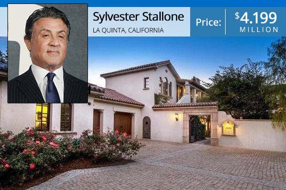 Stallone's knockout California villa for sale Sylvester Stallone: © Rune Hellestad/Corbis; House: Realtor.com