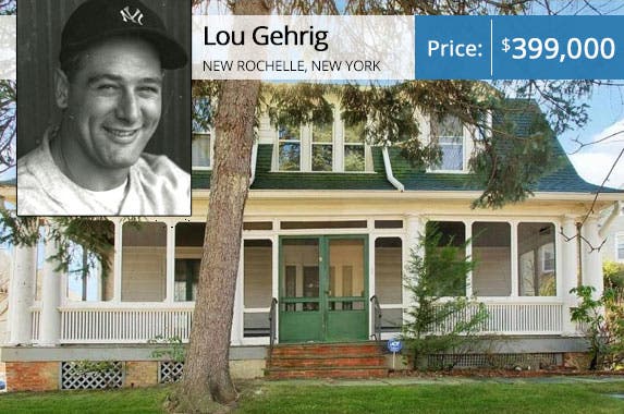 Lou Gehrig's home hits the market Lou Gehrig | Transcendental Graphics/Getty Images; House: Realtor.com