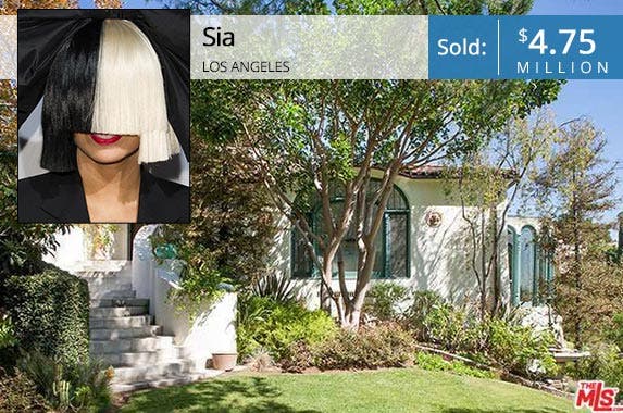 Singer Sia sells this vintage Los Angeles home Sia | Noel Vasquez/Getty Images; House: Redfin