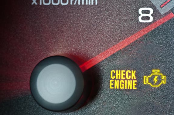 Dashboard check engine light