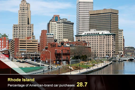Car overlay: © donvictorio/Shutterstock.com, Rhode Island: © Joy Brown/Shutterstock.com