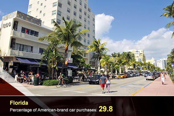 Car overlay: © donvictorio/Shutterstock.com, Florida: © meunierd/Shutterstock.com