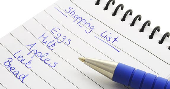 Create a grocery store spending chart © viviamo/Shutterstock.com