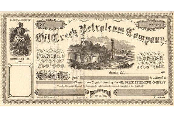 The Oil Creek Petroleum Company The Oil Creek Petroleum Company | Photo courtesy of OldStocks.com