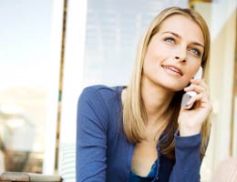 Woman on a phone call