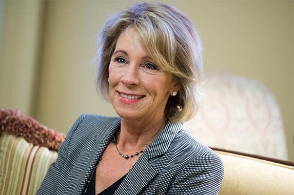 Betsy DeVos Betsy DeVos | Tom Williams/Getty Images