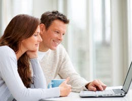 Couple browsing the internet