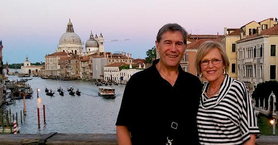 The Martins in Venice, Italy The Martins in Venice, Italy | Photo courtesy of Tim and Lynne Martin