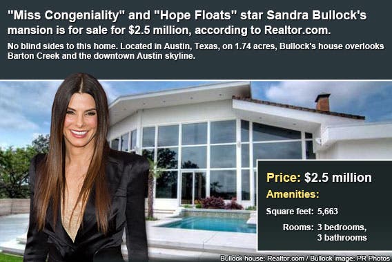Celebrity house for sale: Sandra Bullock