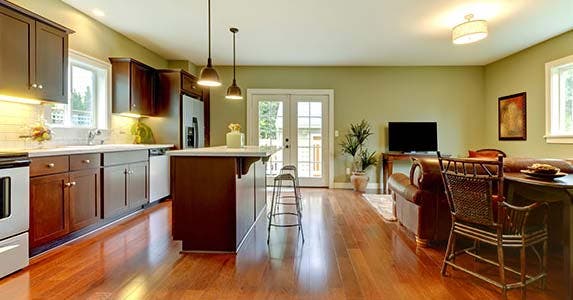 Big kitchen, open floor plan Big kitchen, open floor plan | BLOOMimage/Getty Images