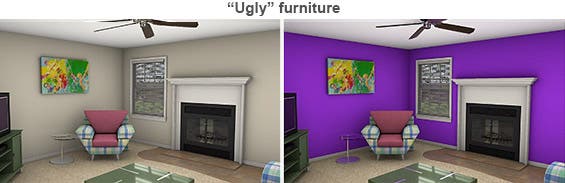 'Ugly' furniture staged rooms © Photo courtesy of Michael Seiler, College of William & Mary
