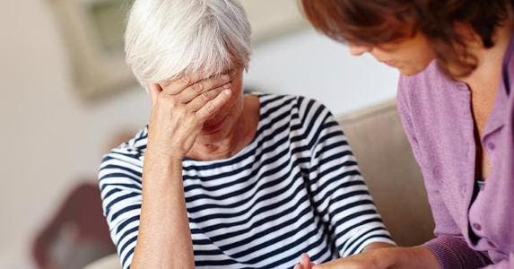 Senior woman in pain, stressed © iStock