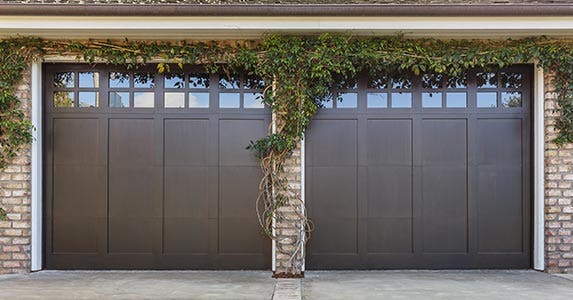 Dual garage on house