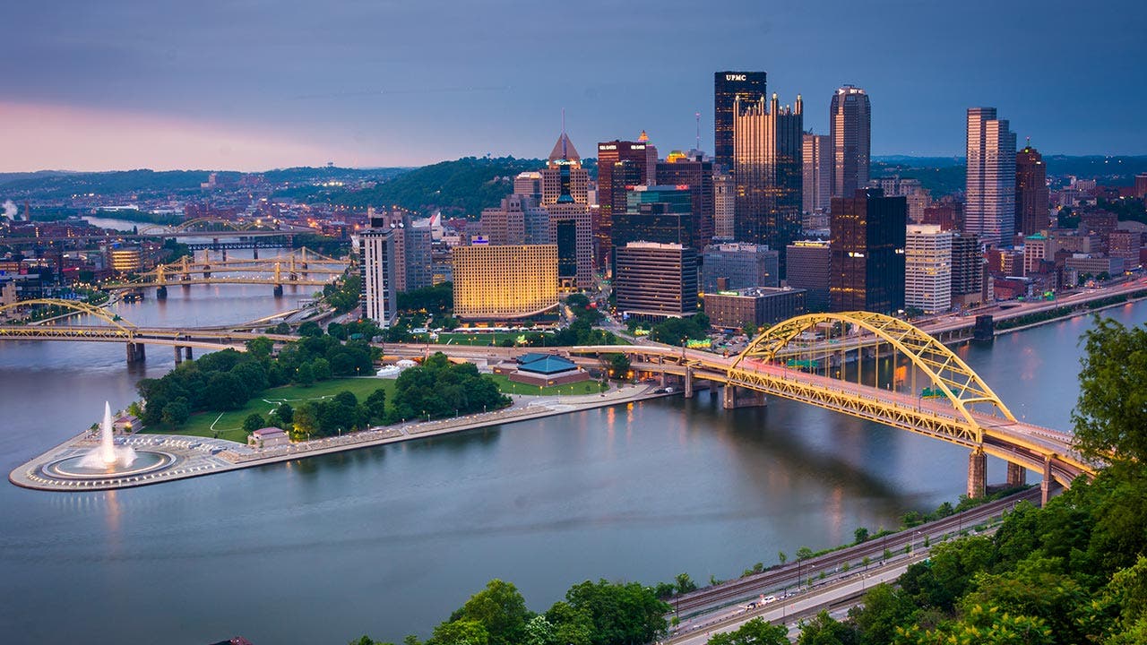 Pittsburgh skyline and bridge