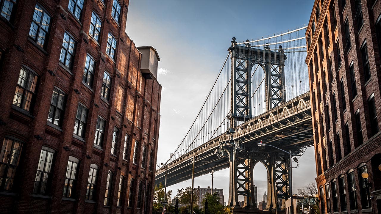 Brooklyn bridge in New York City