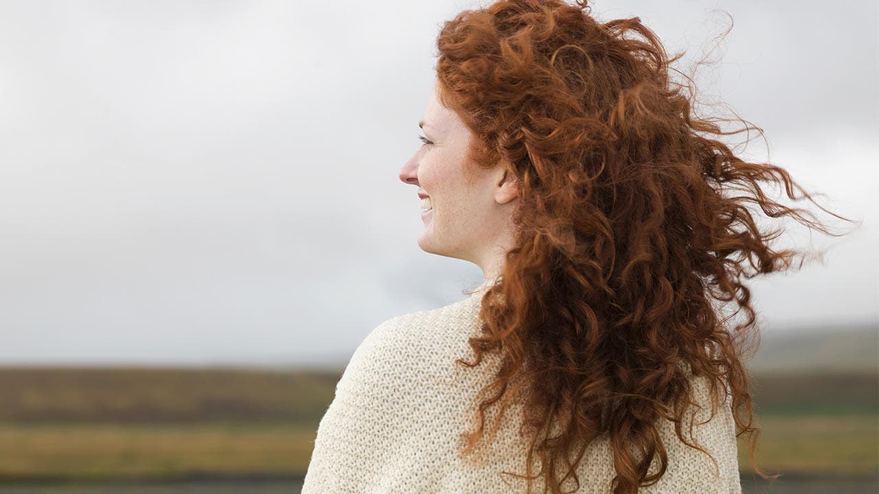 Woman with red hair