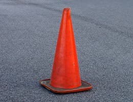 The flags and cones should be a tipoff © Infomages/Shutterstock.com
