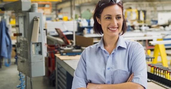 Retirement savings credit doubles payoff Happy factory worker | Hero Images/Getty Images