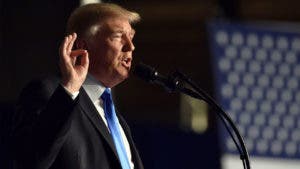 President Trump giving a speech