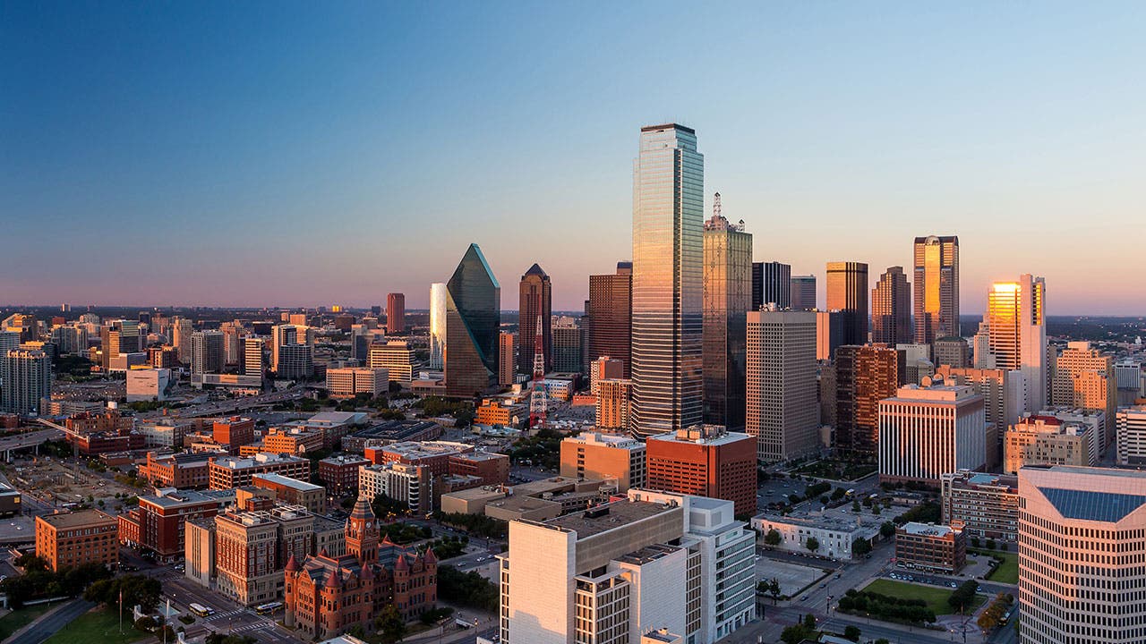 The Dallas skyline