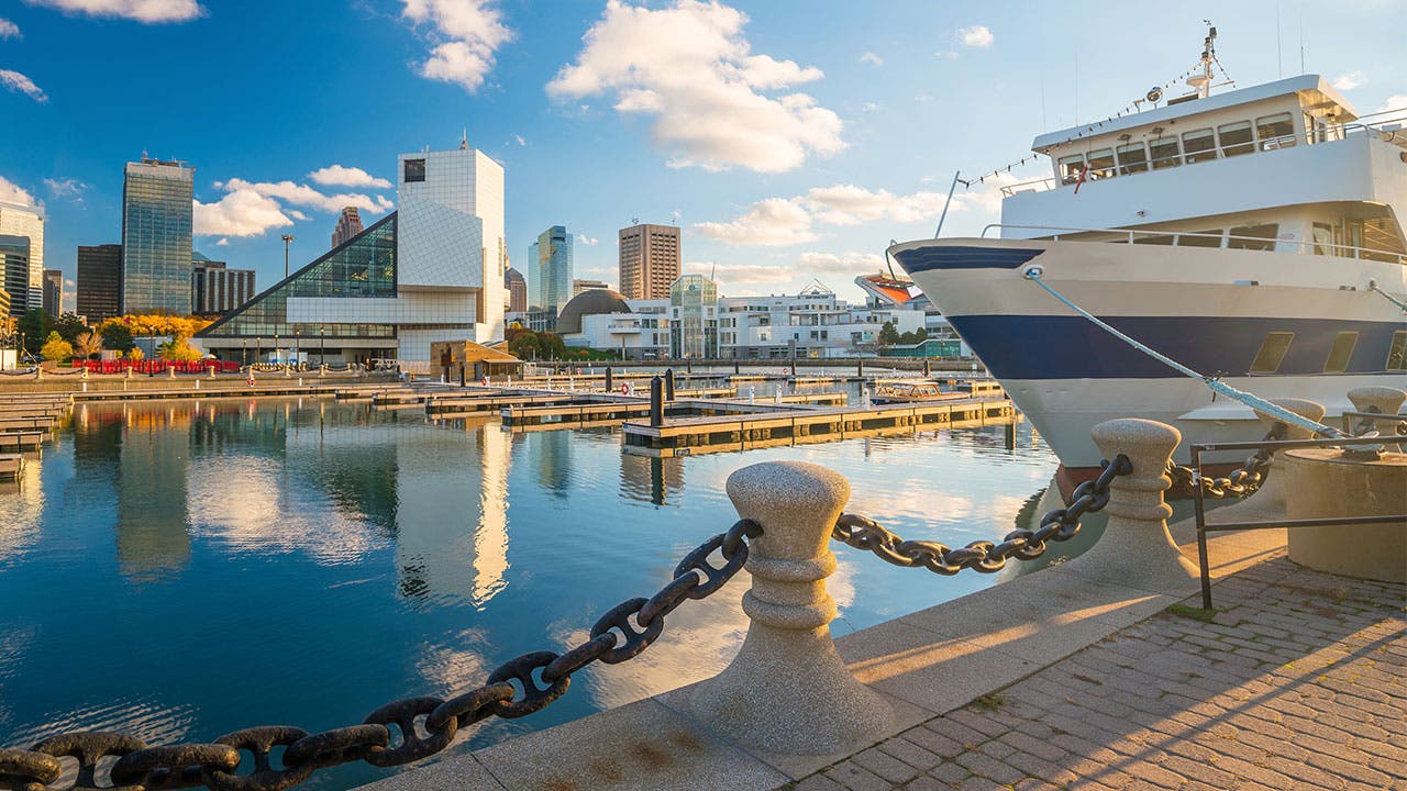 The Cleveland waterfront