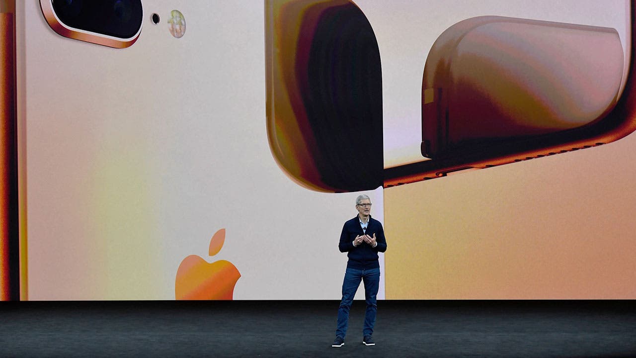 Tim Cook announcing iPhone X