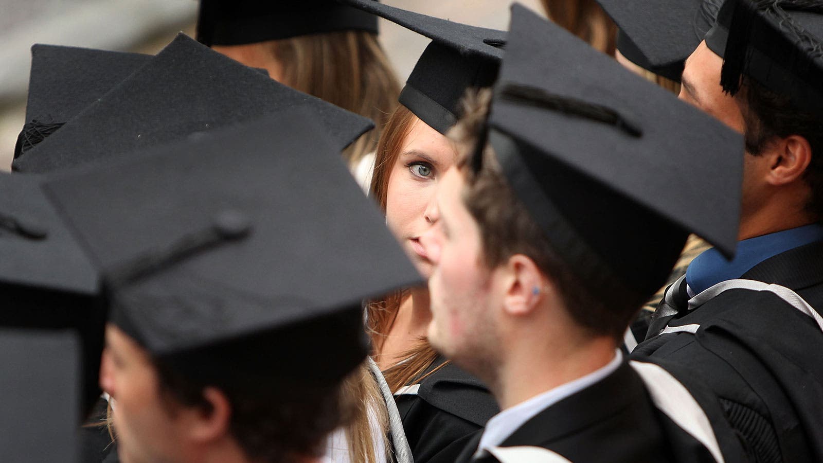 A look of worry from a graduate