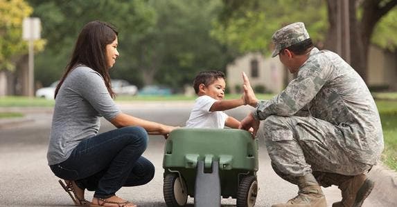 Can a veteran get a VA loan to buy a short sale? Parents playing with son outside | Terry Vine/J Patrick Lane/Getty Images