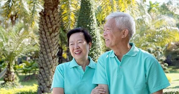 Survey: Americans saving more for retirement Happy couple retired in Florida © Glowonconcept/Shutterstock.com