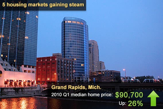 5 housing markets gaining steam