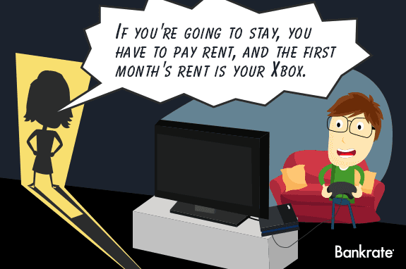 'If you're going to stay, you have to pay rent, and the first month's rent is your Xbox.' © Bigstock