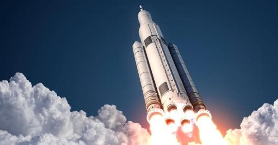 Shuttle liftoff into sky © iStock