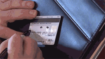 Sign your credit or debit card