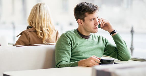 Don't yak on your cellphone in public © Peter Bernik/Shutterstock.com