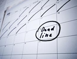 Mistake No. 7: Blowing the deadline