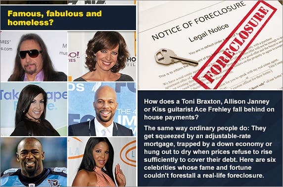 They're rich and famous and in foreclosure | Foreclosure document: © zimmytws/Shutterstock.com