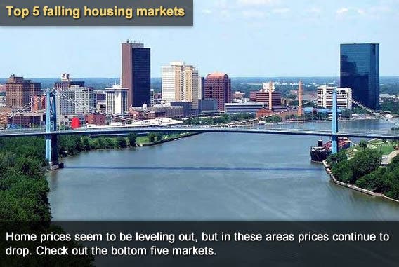 Top 5 falling housing markets