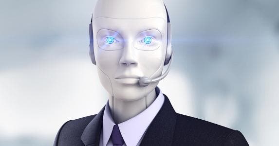 Robot wearing suit and headset © iStock