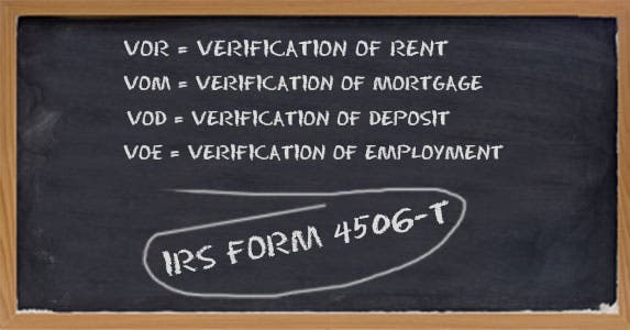 VOR, VOM, VOD, VOE and form 4506-T © iStock