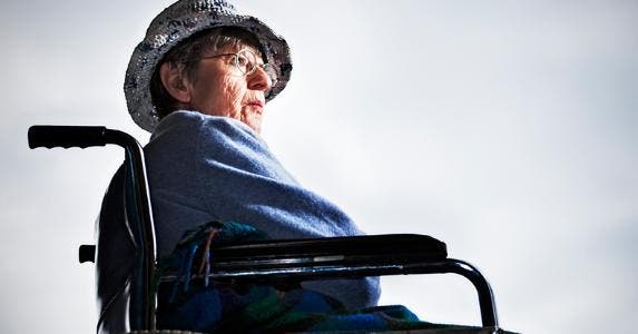 Senior woman in wheelchair © iStock