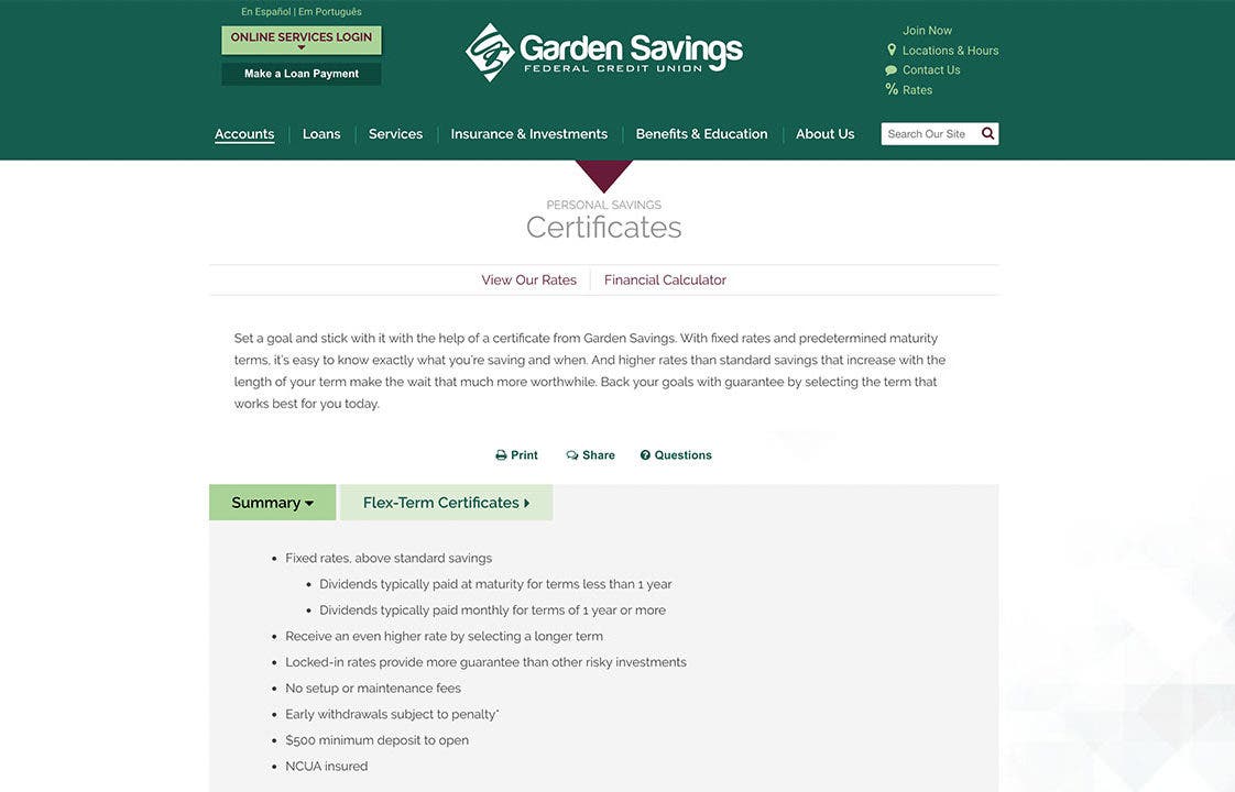 Garden Savings Federal Credit Union Pays Top Dollar On 2 Year Cds